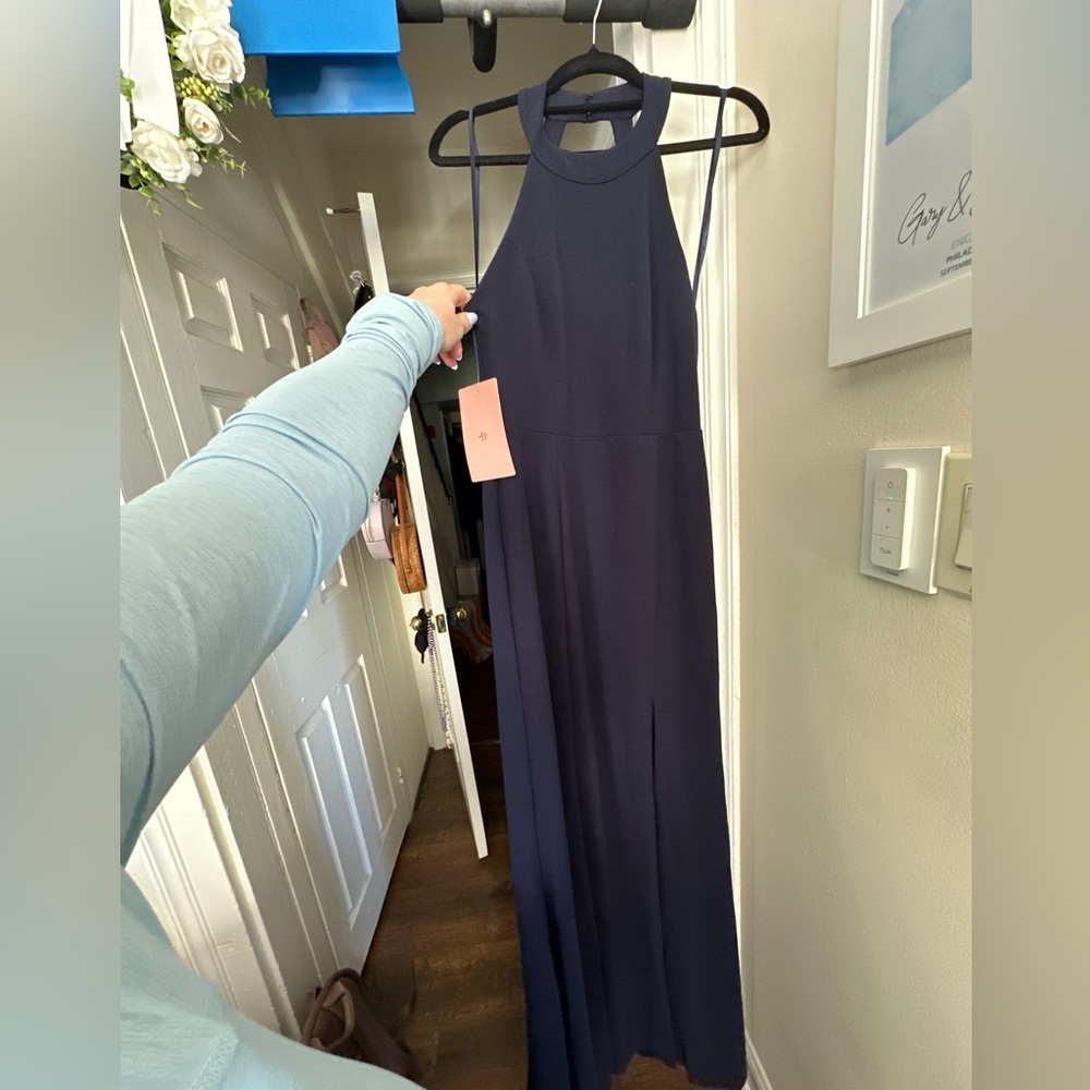 BHLDN never worn, new with tags, navy bridesmaids dress